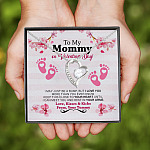 7VT. To My Mommy On Valentines Day Forever Love Necklace (Silver)