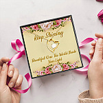 1HP. Keep Shining Message Card Forever Love Necklace (Gold) 5