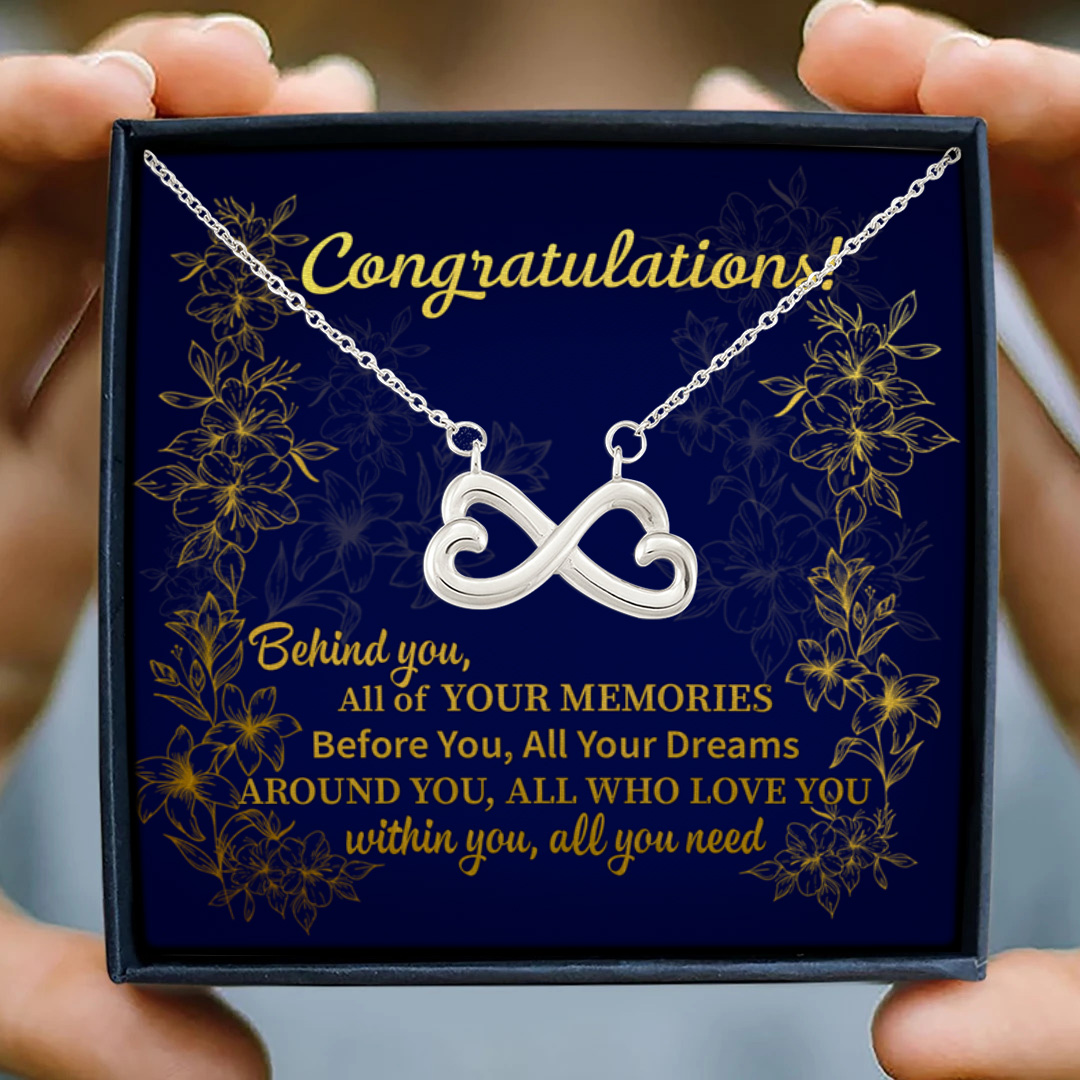 15 HG uu tien. Conggratulations Infinity Heart Necklace (Silver) 3