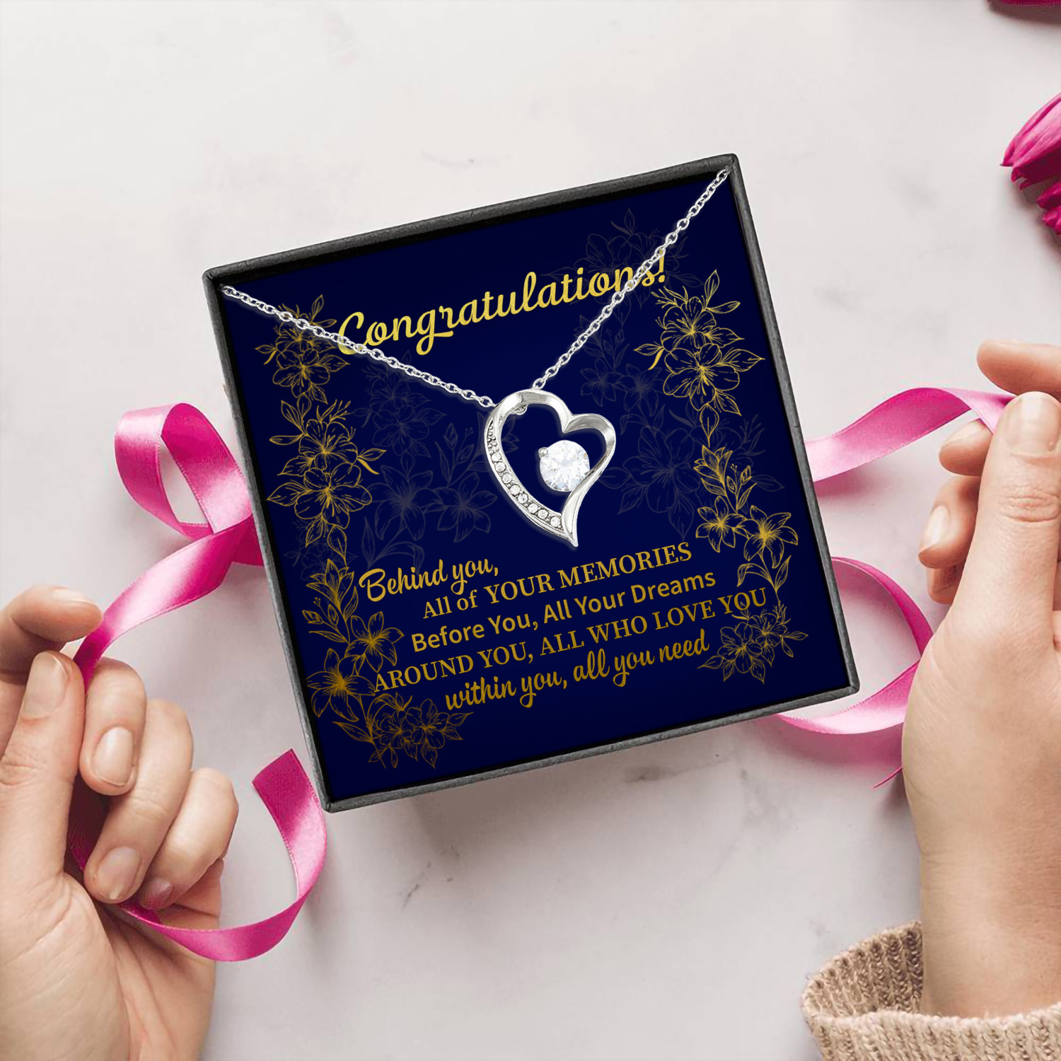 15 HG uu tien. Conggratulations Forever Love Necklace (Silver) 5