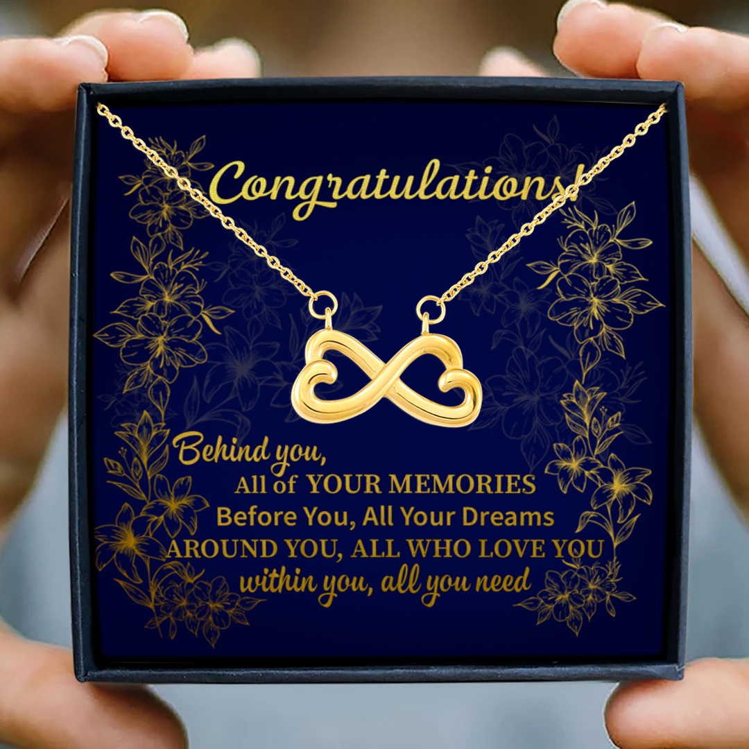 15 HG uu tien. Conggratulations Infinity Heart Necklace (Gold) 3