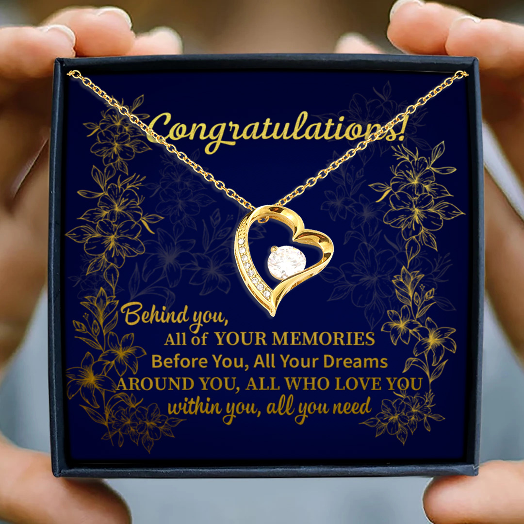 15 HG uu tien. Conggratulations Forever Love Necklace (Gold) 3