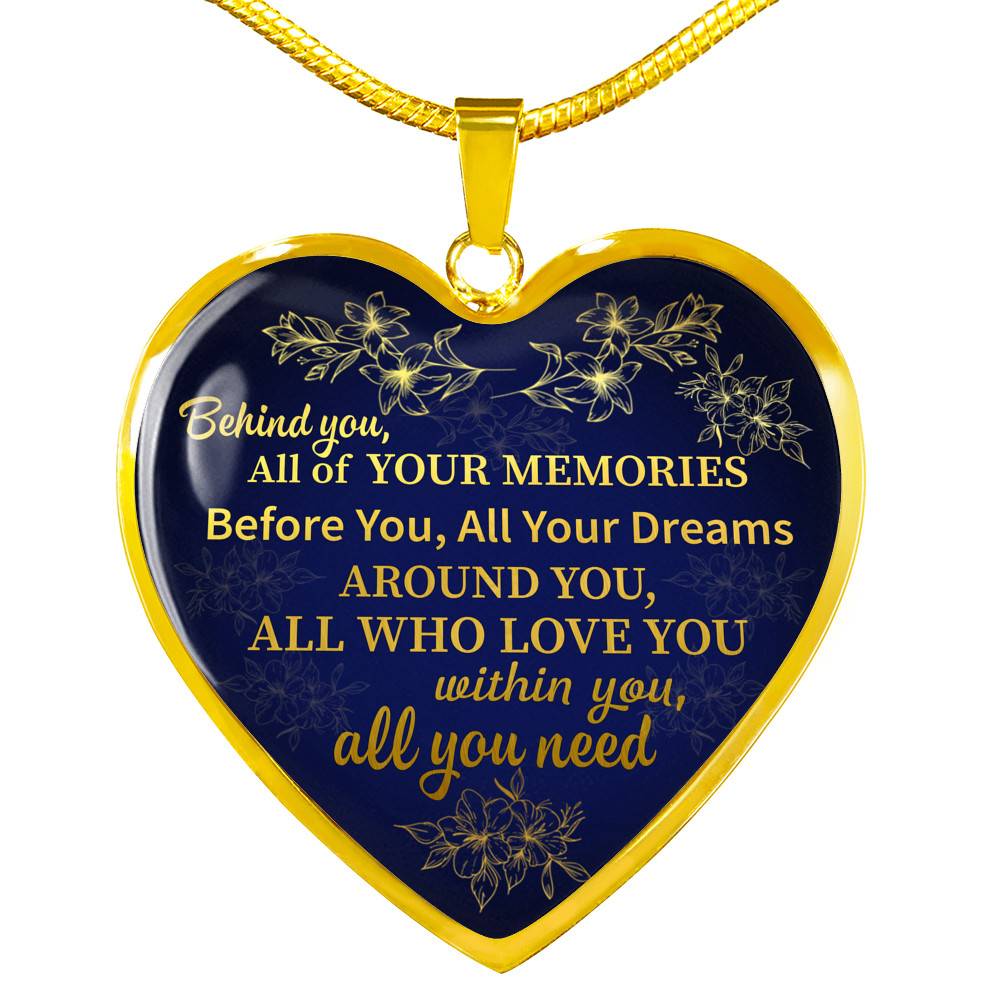 Congratulations Behind You All Of Your Memories Graduation Heart Pendant Necklace - Graduation Gift College - Heart Luxury Necklace (Gold Plated) Congratulations Behind You All Of Your Memories Graduation Heart Pendant Necklace - Graduation Gift College - Heart Luxury Necklace (Gold Plated)