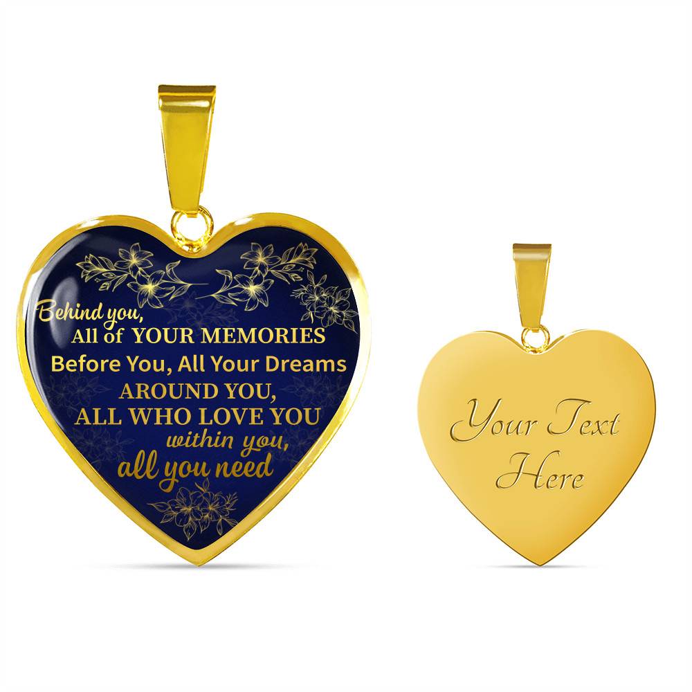 Congratulations Behind You All Of Your Memories Graduation Heart Pendant Necklace - Graduation Gift College - Heart Luxury Necklace (Gold Plated) Congratulations Behind You All Of Your Memories Graduation Heart Pendant Necklace - Graduation Gift College - Heart Luxury Necklace (Gold Plated)