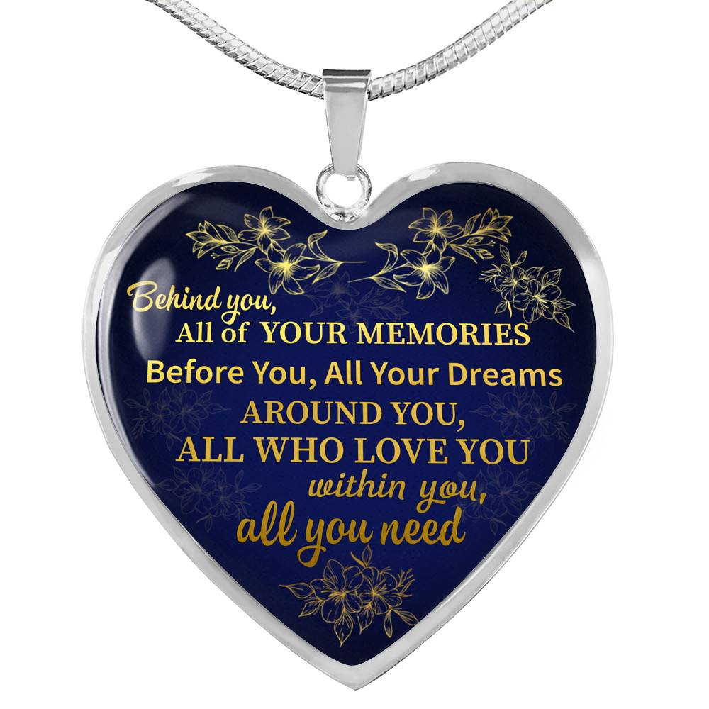 Congratulations Behind You All Of Your Memories Graduation Heart Pendant Necklace - Graduation Gift College - Heart Luxury Necklace (Silver) Congratulations Behind You All Of Your Memories Graduation Heart Pendant Necklace - Graduation Gift College - Heart Luxury Necklace (Silver)