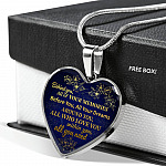 Congratulations Behind You All Of Your Memories Graduation Heart Pendant Necklace - Graduation Gift College - Heart Luxury Necklace (Silver)