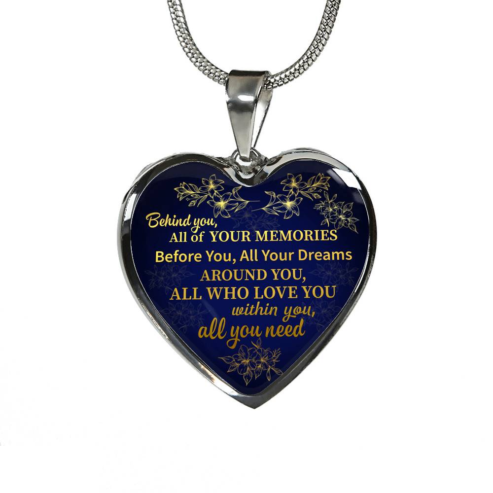 Congratulations Behind You All Of Your Memories Graduation Heart Pendant Necklace - Graduation Gift College - Heart Luxury Necklace (Silver) Congratulations Behind You All Of Your Memories Graduation Heart Pendant Necklace - Graduation Gift College - Heart Luxury Necklace (Silver)