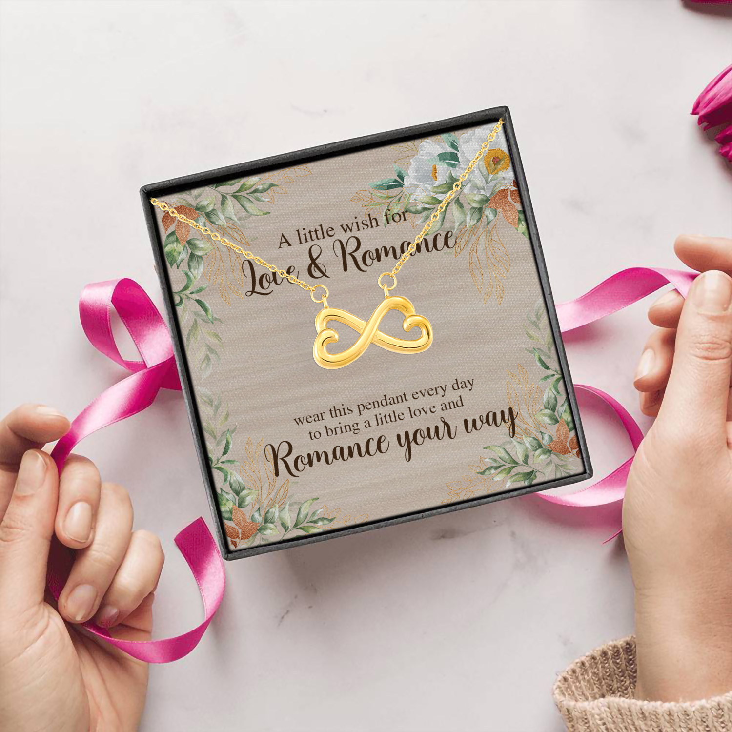 4HP. Love And Romance(3) Infinity Heart Necklace (Gold) 5