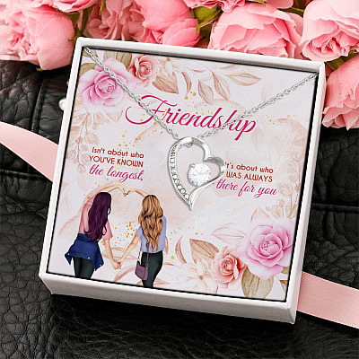 Alternative view of Friendship Isnt About Who You Have Known the Longest Best Friend Gifts Forever Love Pendant Necklace