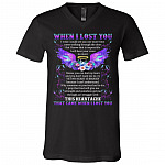 When lost you vneck, Black, V-Neck T-Shirt