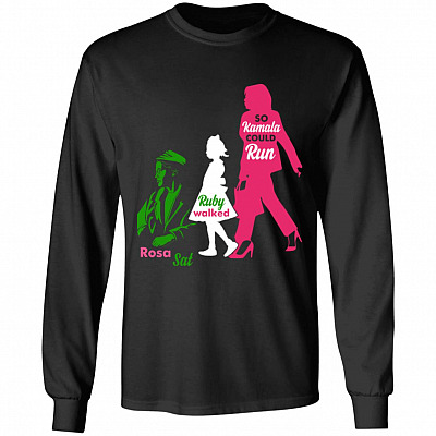 kamala hoodie, Black, Long Sleeve