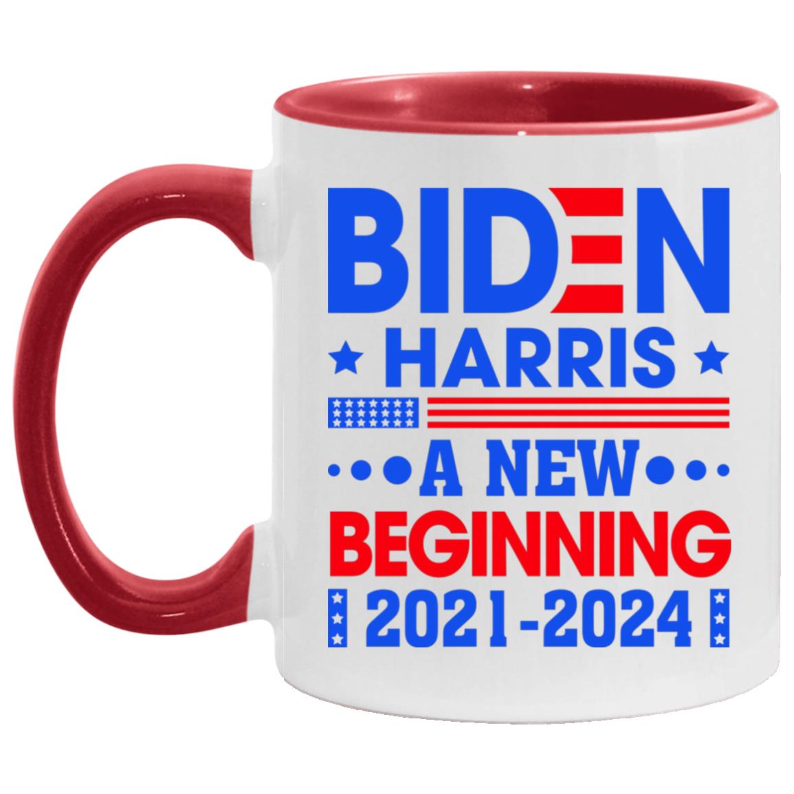 Biden Harris 2021 2024 Accent Mug, White/Red, 11 oz. Accent Mug Biden Harris 2021 2024 Accent Mug, White/Red, 11 oz. Accent Mug