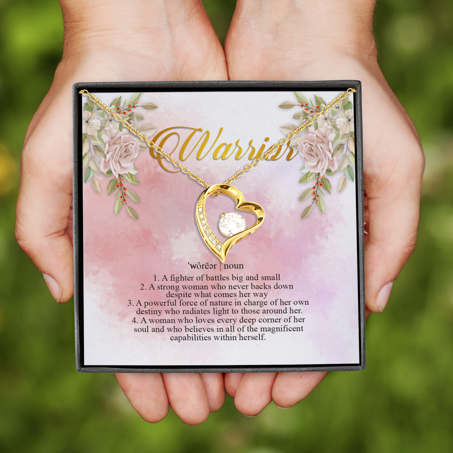 6NH. Warrior Necklace(6) Forever Love Necklace (Gold)