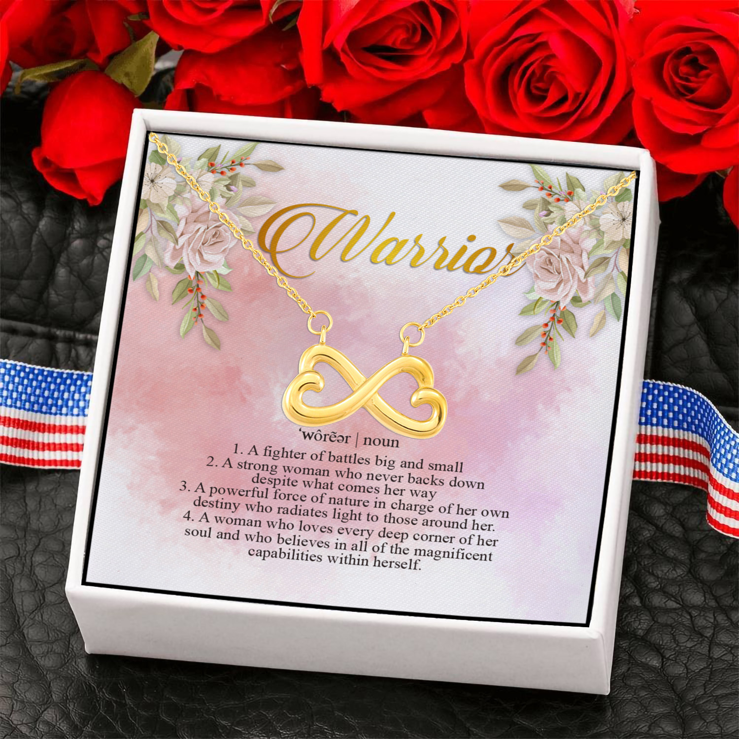 6NH. Warrior Necklace(6) Infinity Heart Necklace (Gold) 6