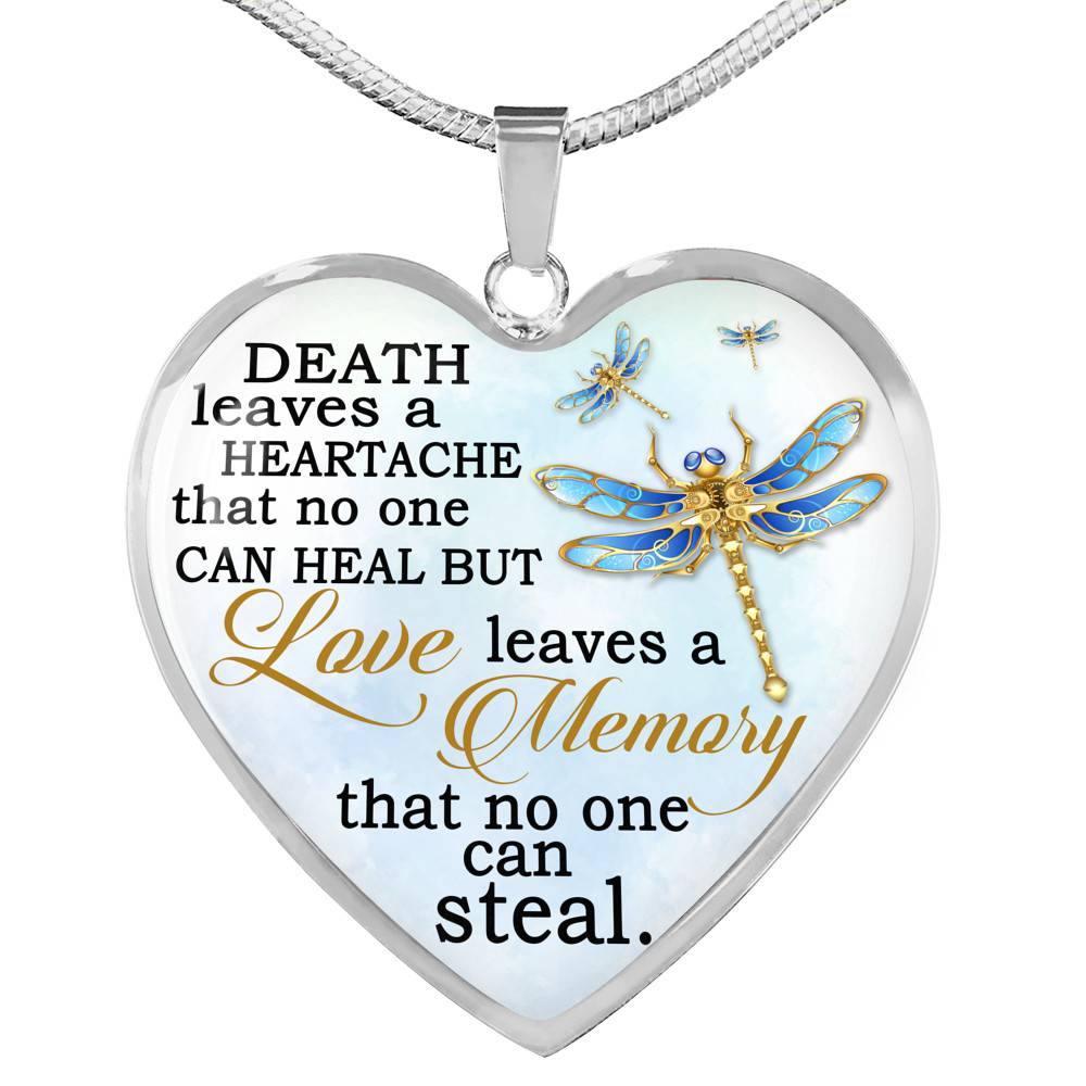 Death Leaves a Heartache in Loving Memory Gifts Remembering Lost Loved Ones Heart Pendant Necklace - Heart Luxury Necklace (Silver) Death Leaves a Heartache in Loving Memory Gifts Remembering Lost Loved Ones Heart Pendant Necklace - Heart Luxury Necklace (Silver)