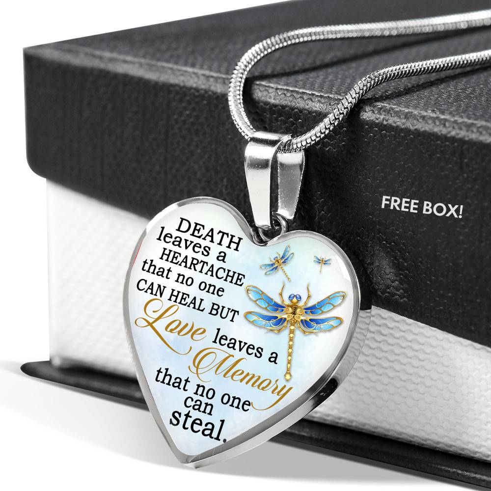 Death Leaves a Heartache in Loving Memory Gifts Remembering Lost Loved Ones Heart Pendant Necklace - Heart Luxury Necklace (Silver) Death Leaves a Heartache in Loving Memory Gifts Remembering Lost Loved Ones Heart Pendant Necklace - Heart Luxury Necklace (Silver)