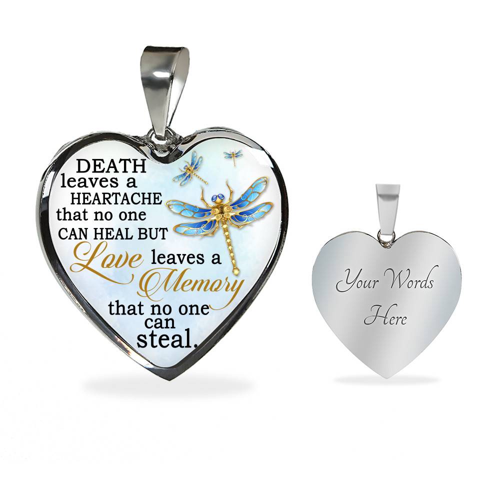 Death Leaves a Heartache in Loving Memory Gifts Remembering Lost Loved Ones Heart Pendant Necklace - Heart Luxury Necklace (Silver) Death Leaves a Heartache in Loving Memory Gifts Remembering Lost Loved Ones Heart Pendant Necklace - Heart Luxury Necklace (Silver)