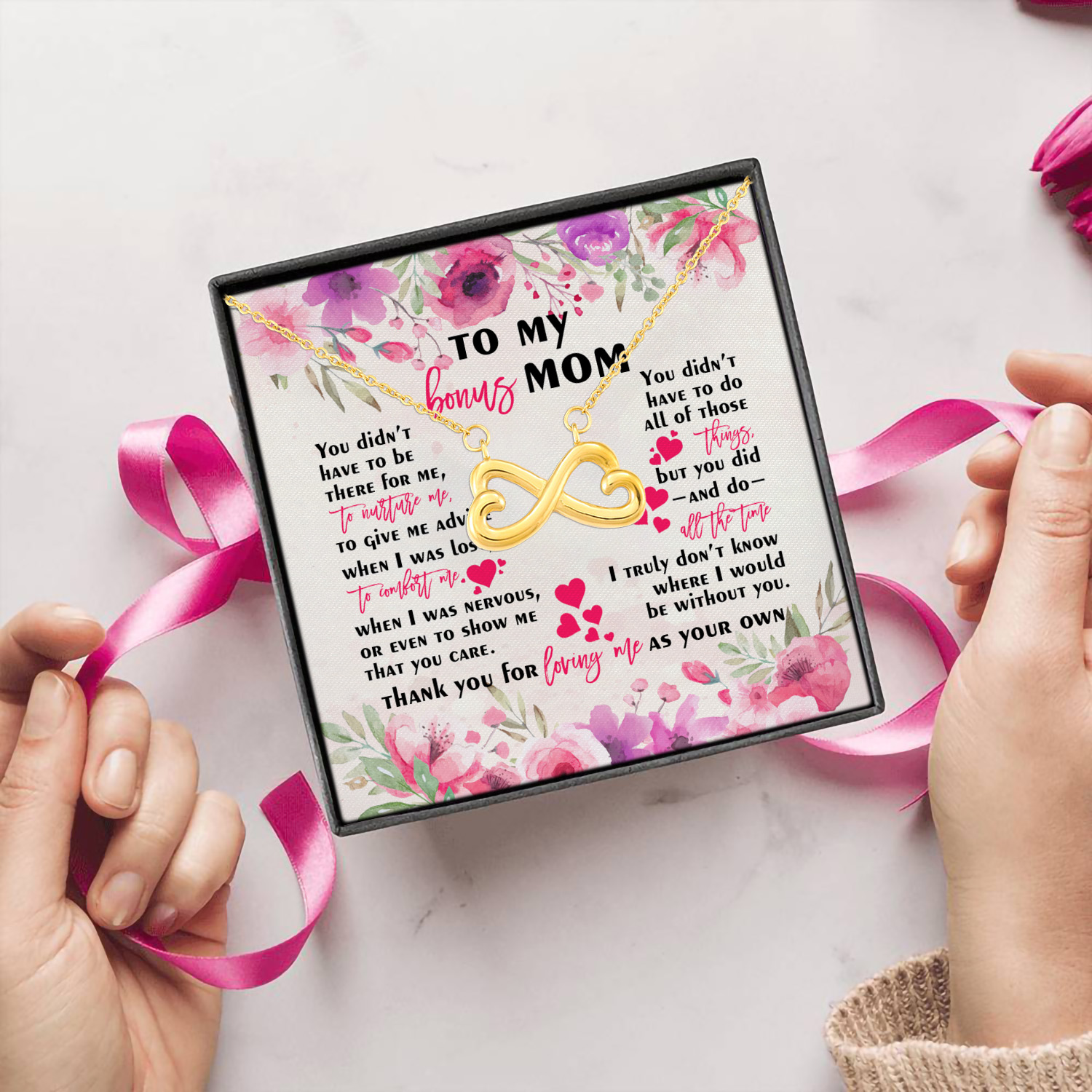 5HP. Loving Me As Your Own (6) Infinity Heart Necklace (Gold) 5