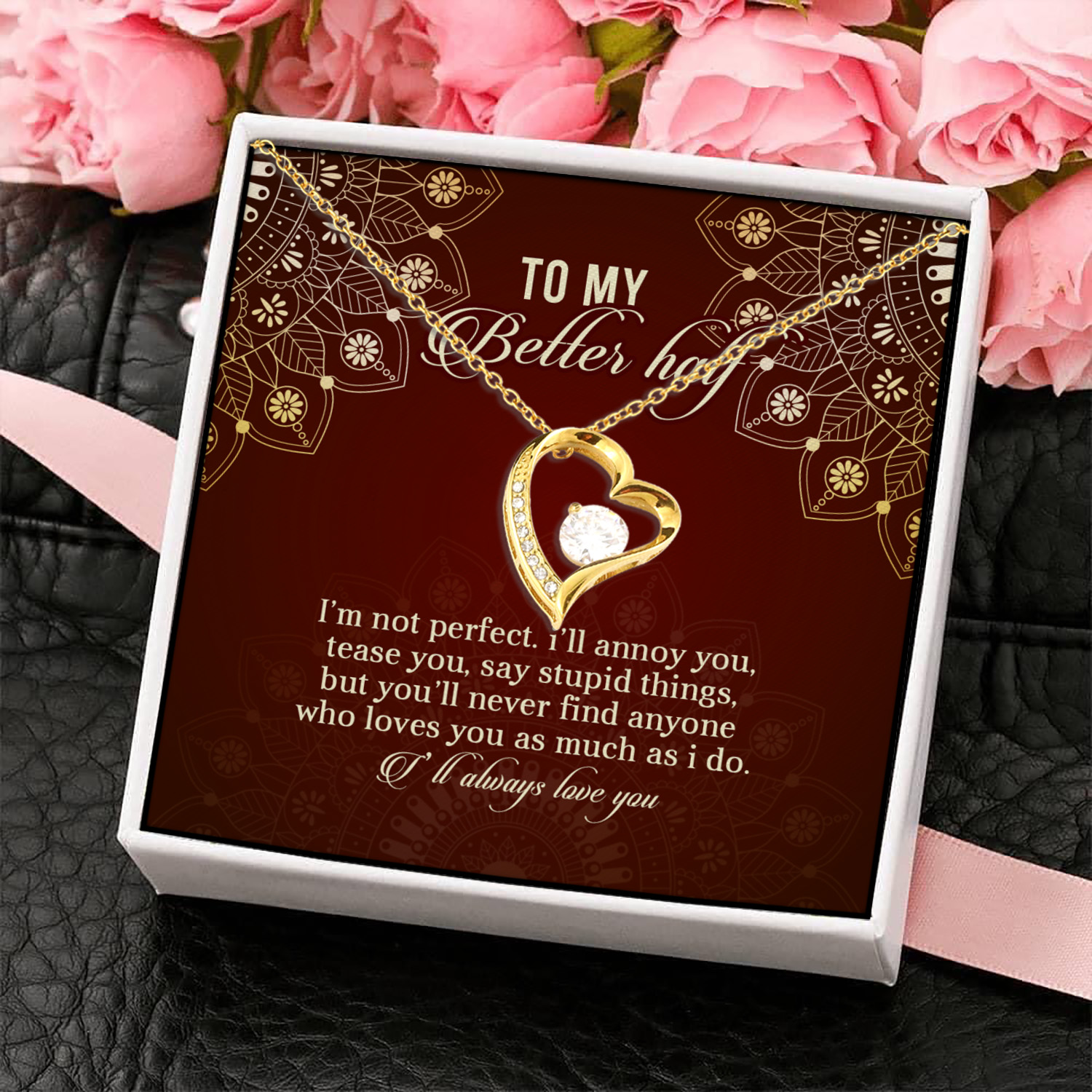 1O. Better Half(4) Forever Love Necklace (Gold) 4