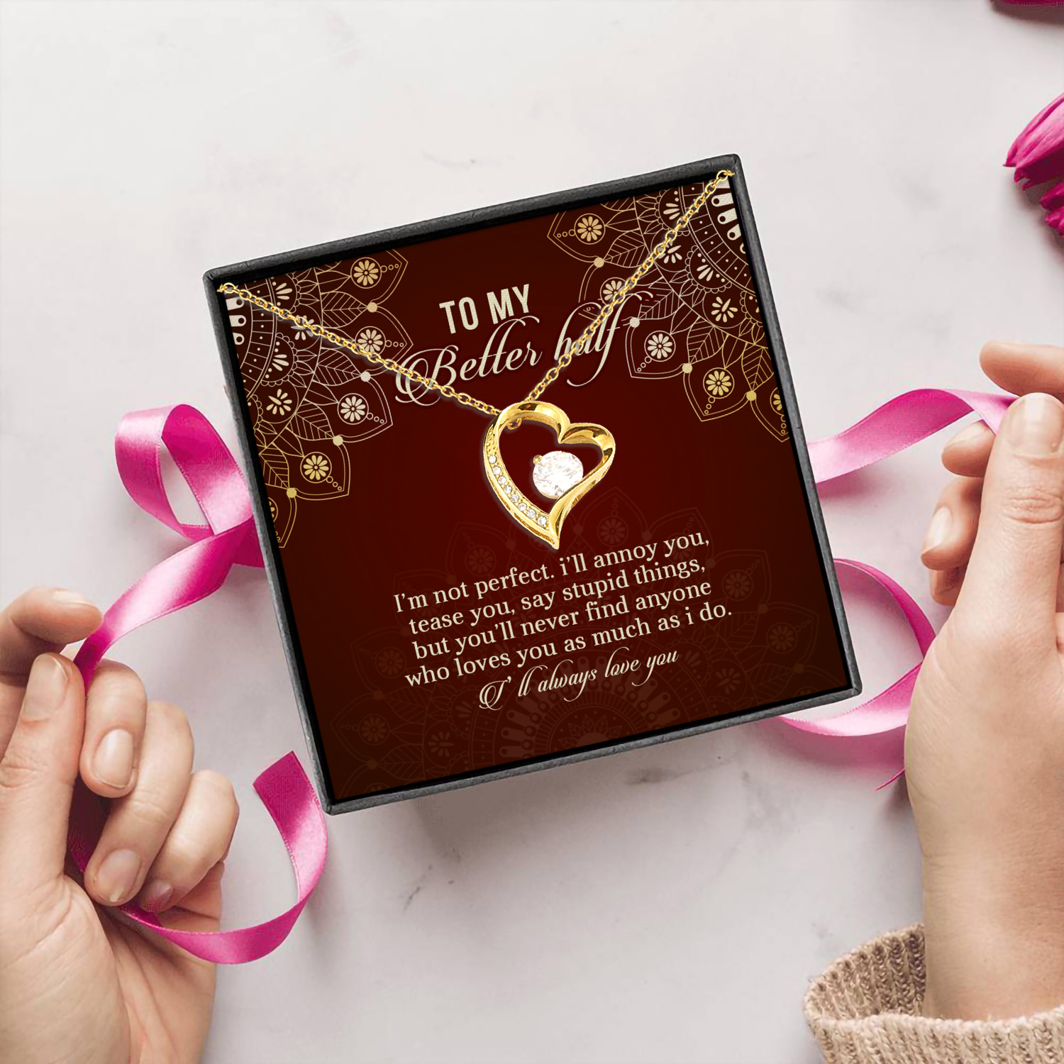 1O. Better Half(4) Forever Love Necklace (Gold) 5