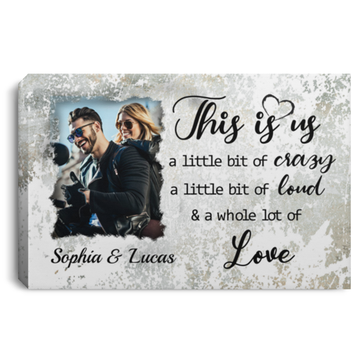 Personalized Photo This Is Us a Little Bit of Crazy a Little Bit of Loud Framed Canvas - Unframed Poster, White, 0.75'' Framed Canvas Personalized Photo This Is Us a Little Bit of Crazy a Little Bit of Loud Framed Canvas - Unframed Poster, White, 0.75'' Framed Canvas