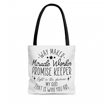 Way Maker Miracle Worker Promise Keeper Light In The Darkness My All Over Print Tote - Shoulder Bag