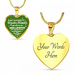 Irish Laughter Fill Your Heart with Joy and Gladness Irish Blessing Gift Heart Pendant Necklace - Heart Luxury Necklace (Gold Plated)
