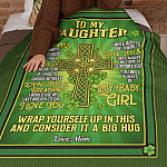 6UT. Irish Cross Celtic MOM-blanket mockup