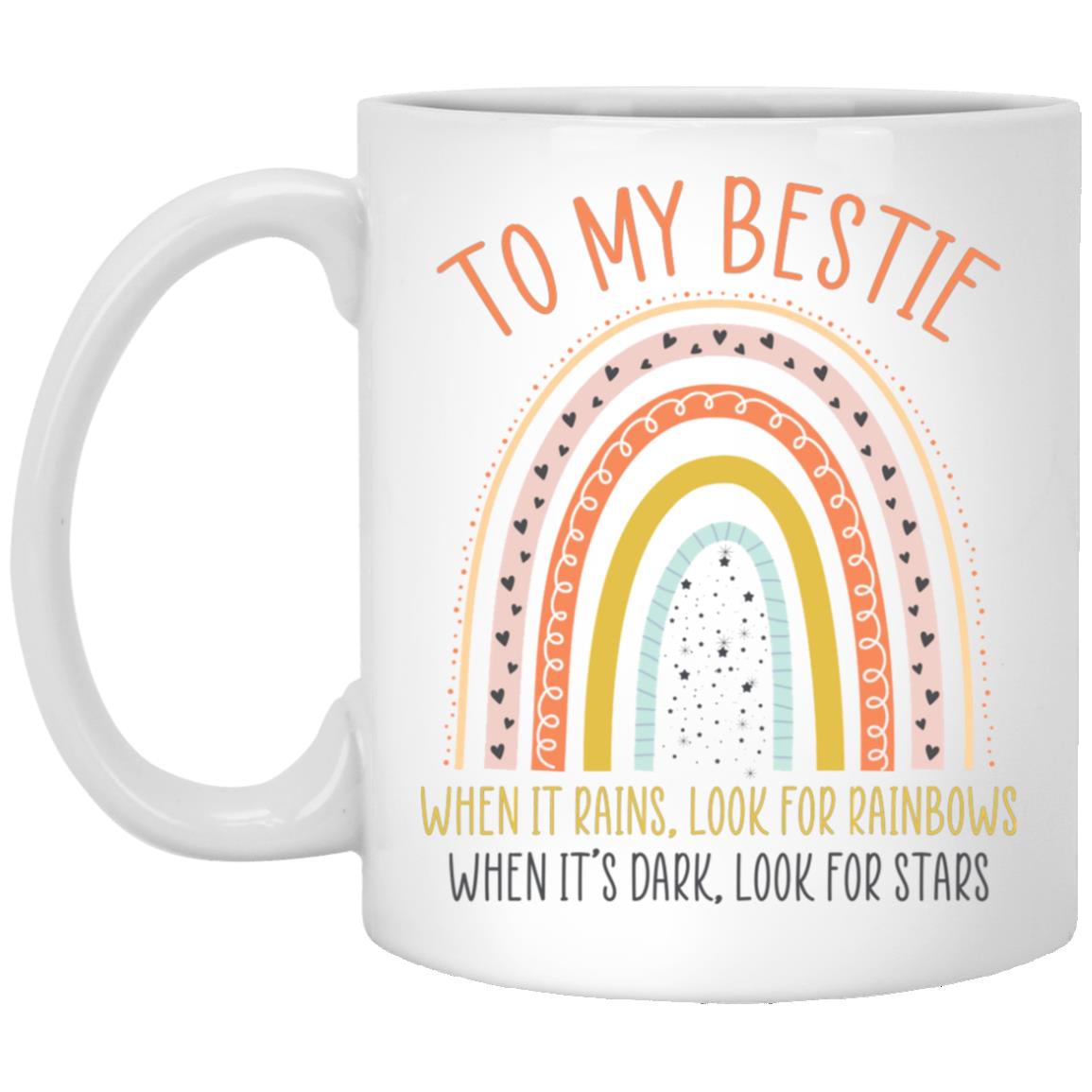 When It Rains Look for Rainbow Mug, White, 11 oz. White Mug When It Rains Look for Rainbow Mug, White, 11 oz. White Mug