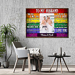9VT. To My Husband The Day I Met You Gay Couple Custom canvas mk2