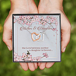 2LV. Mother Daughter Bond(4) Interlocking Hearts Necklace