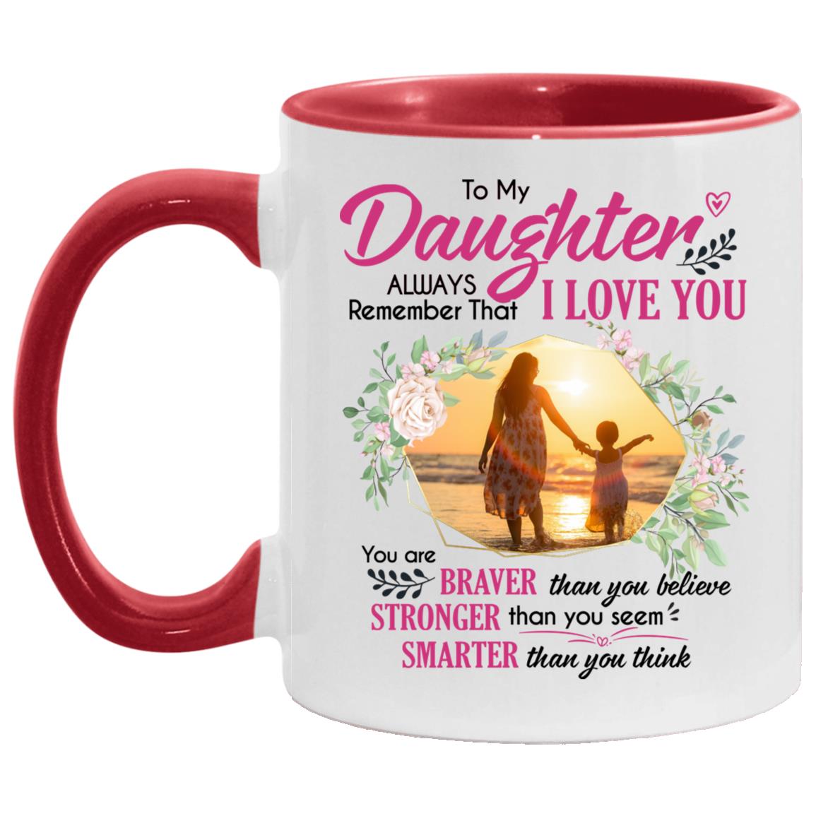 Personalized Photo ToAccent Mug, White/Red, 11 oz. Accent Mug Personalized Photo ToAccent Mug, White/Red, 11 oz. Accent Mug