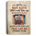 No Man Could Take My Husband Place Custom Photo Framed Canvas - God Led Me Straight To Him Unframed Poster, White, 0.75'' Framed Canvas No Man Could Take My Husband Place Custom Photo Framed Canvas - God Led Me Straight To Him Unframed Poster, White, 0.75'' Framed Canvas