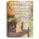 Everyday Is A New Beginning Take A Deep Breath Smile And Start Again Framed Canvas - Unframed Poster, White, 0.75'' Framed Canvas Everyday Is A New Beginning Take A Deep Breath Smile And Start Again Framed Canvas - Unframed Poster, White, 0.75'' Framed Canvas