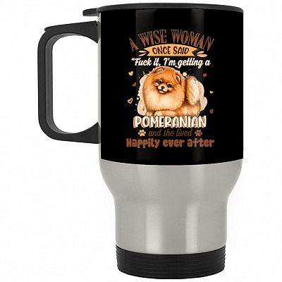 14 oz. Silver Travel Mug