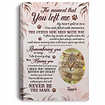 Personalized Photo The Moment That You Left Me My Heart Split In Two Loss of Dog Framed Canvas - Unframed Poster, White, 0.75'' Framed Canvas