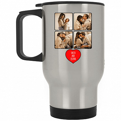 14 oz. Silver Travel Mug