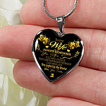 To My Wife Always Remember You Are Special You Light Up My World Love Your Trucker Heart Pendant Necklace - Heart Luxury Necklace (Silver)