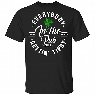 Everybody In The Pub, Black, Unisex T-Shirt