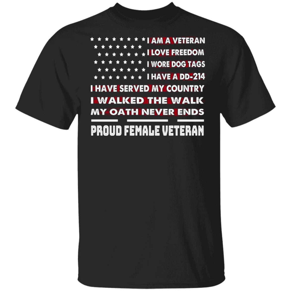 I Am A Veteran I Love Freedom, Black, Unisex T-Shirt