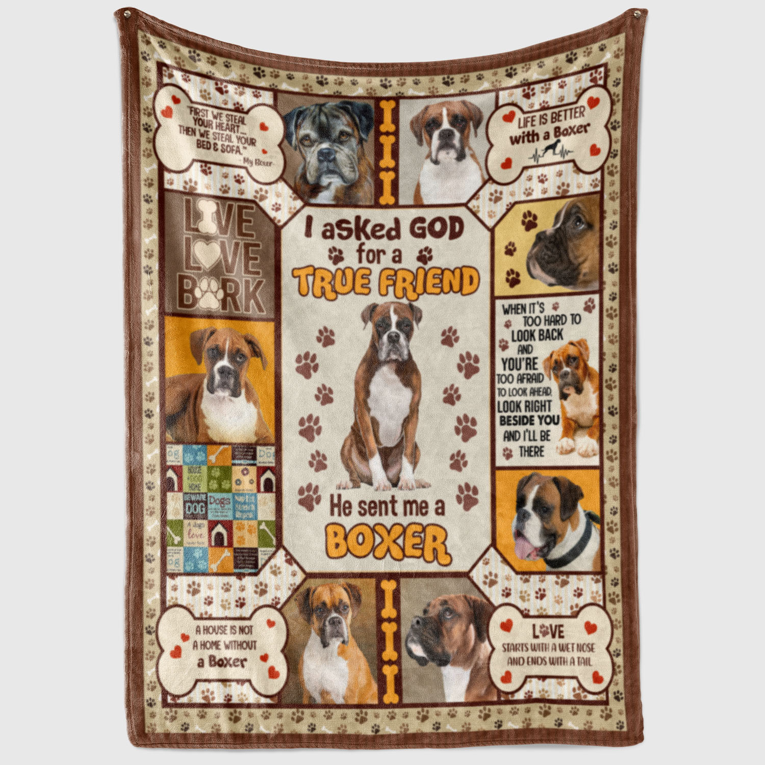 1VT. I Asked God Sent Me A Boxer blanket mockup2