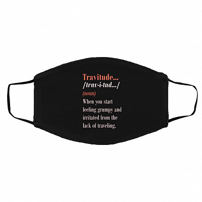 Travitude Definition Mask, Black, Cloth Face Cover – Medium/Large