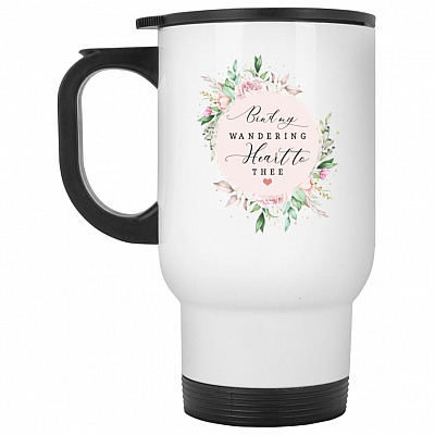 14 oz. White Travel Mug