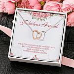 Thank You For Being A Fabulous Friend Interlocking Hearts Pendant Necklace - Best Friend Jewelry