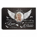 Personalized Photo Because Someone We Love Is In Heaven Memorial Framed Canvas - Unframed Poster, White, 0.75'' Framed Canvas Personalized Photo Because Someone We Love Is In Heaven Memorial Framed Canvas - Unframed Poster, White, 0.75'' Framed Canvas