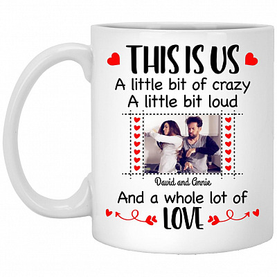 Personalized Photo This Is Us A Little, White, 11 oz. White Mug