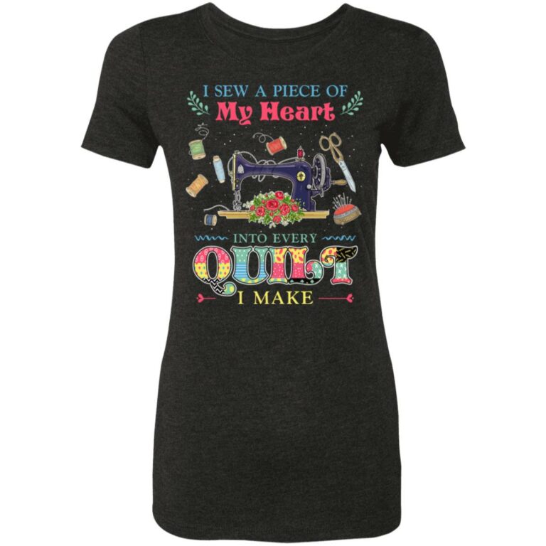 I Sew A Piece Of My Heart, Vintage Black, Premium Ladies T-Shirt