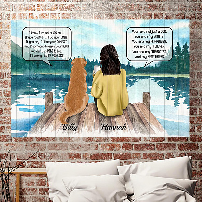 Alternative view of Personalized Dog Lover Gift - You Are Not Just a Dog Pet Memorial Framed Canvas Prints - Unframed Poster