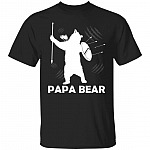 Papa Bear Shirt, Black, Unisex T-Shirt