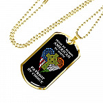 Irish By Blood American By Birth Patriot By Choice Dog Tag Pendant Necklace - Dog Tag (Gold Plated)